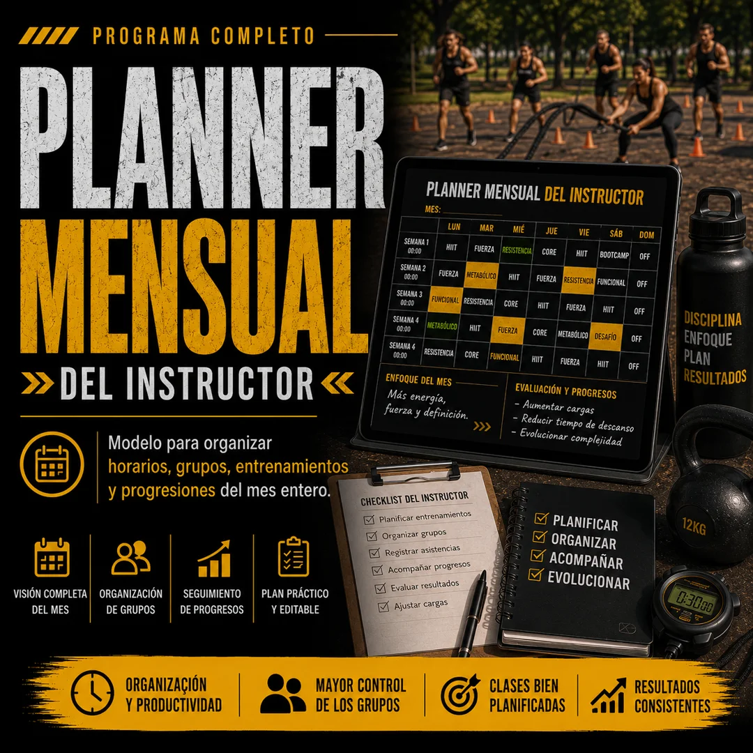 Planificador mensual del instructor